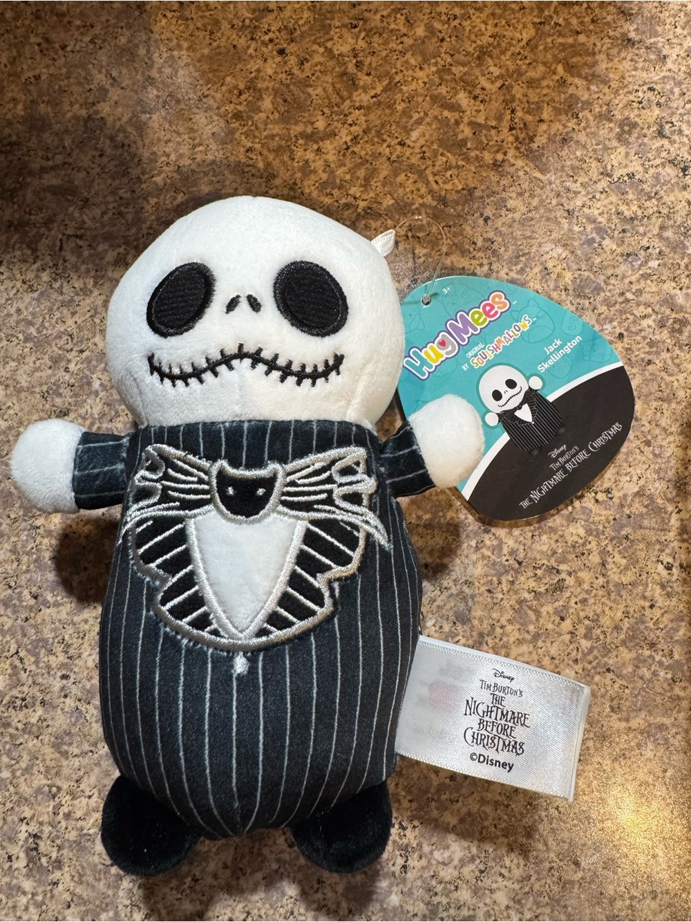 Squishmallows Jack Skellington Plush - Black & White